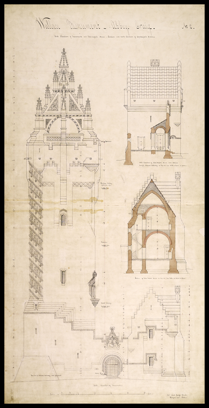 Wallace Monument plans by Rochead